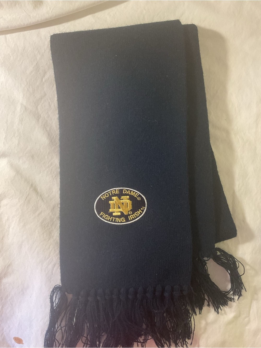 Fighting Irish Navy Scarf - Collegiate Wool-Blend Winter Accessory
